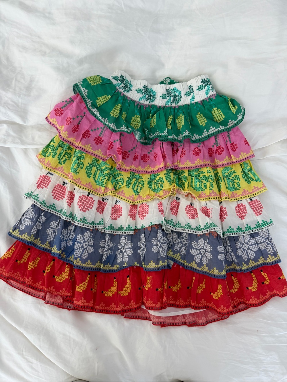 FARM Rio Girls Multi-Color Tiered Ruffle Skirt - Picture 2 of 4